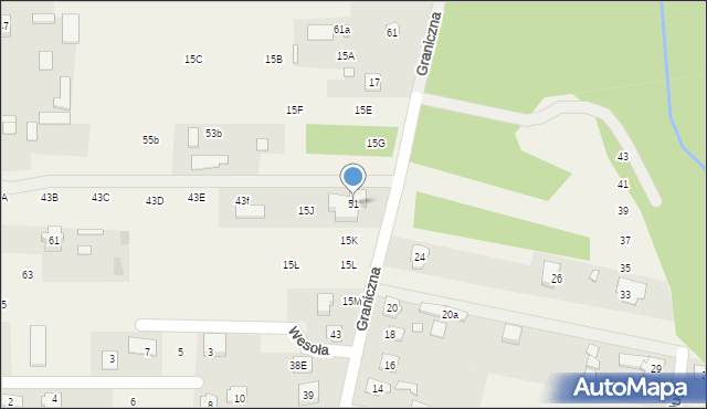 Gliniak, Graniczna, 51, mapa Gliniak