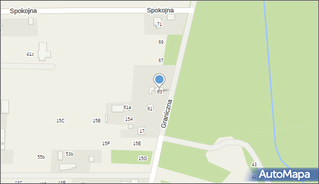 Gliniak, Graniczna, 63, mapa Gliniak