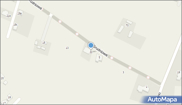 Glinno, Grudniowa, 11, mapa Glinno