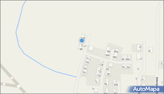 Glinno, Grudniowa, 88a, mapa Glinno