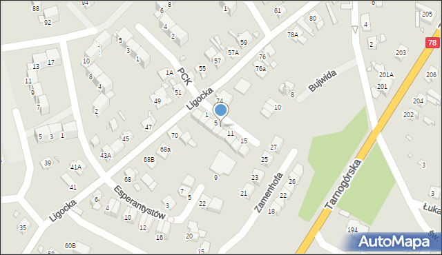 Gliwice, Grabowskiego Antoniego, 7, mapa Gliwic