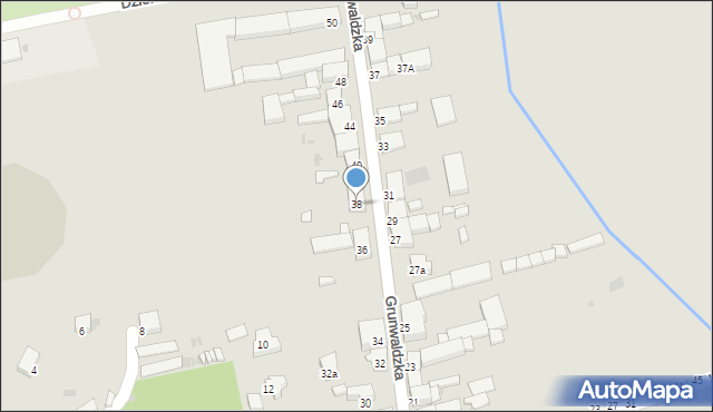 Głubczyce, Grunwaldzka, 38, mapa Głubczyce