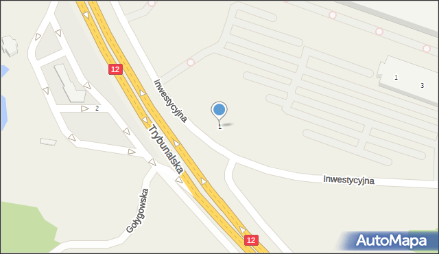 Głuchów, Grabińska, 1, mapa Głuchów