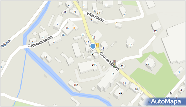 Głuszyca, Grunwaldzka, 14, mapa Głuszyca