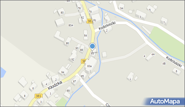 Głuszyca, Grunwaldzka, 83, mapa Głuszyca