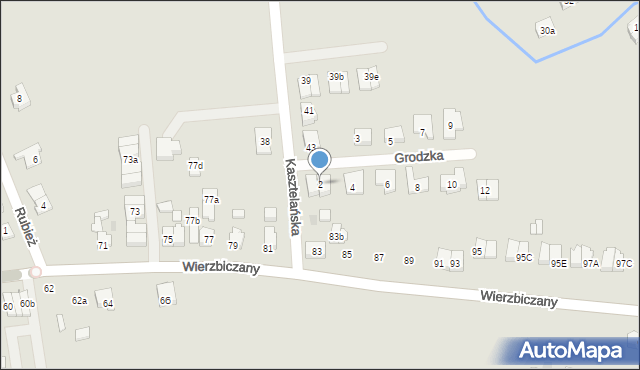 Gniezno, Grodzka, 2, mapa Gniezna