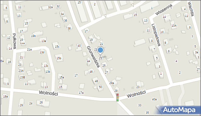 Gniezno, Grunwaldzka, 23, mapa Gniezna