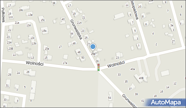 Gniezno, Grunwaldzka, 29a, mapa Gniezna