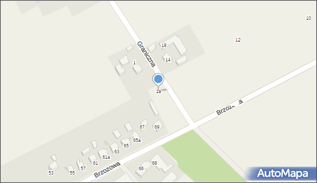 Goczałkowice-Zdrój, Graniczna, 1a, mapa Goczałkowice-Zdrój