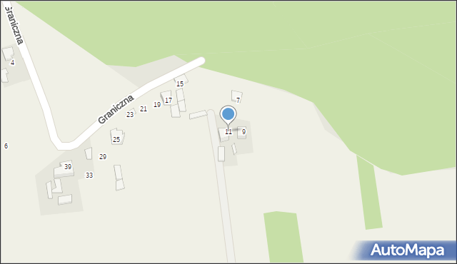 Gołaczewy, Graniczna, 11, mapa Gołaczewy