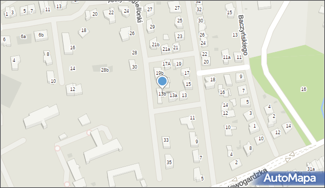 Goleniów, Grenadierów, 13b, mapa Goleniów