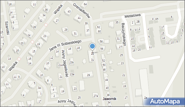 Goleniów, Grenadierów, 35, mapa Goleniów