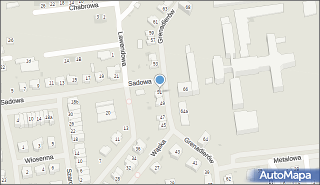Goleniów, Grenadierów, 51, mapa Goleniów