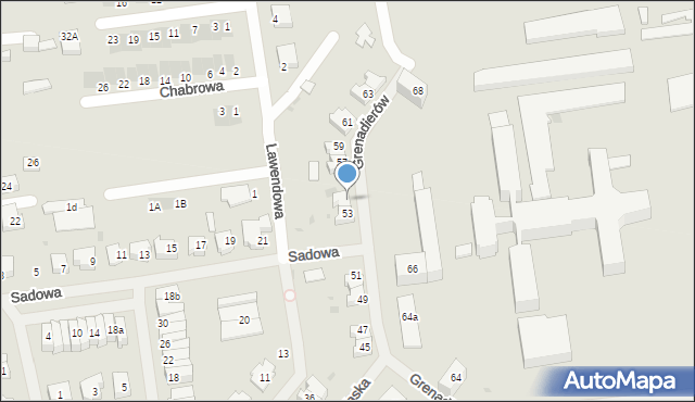 Goleniów, Grenadierów, 55, mapa Goleniów