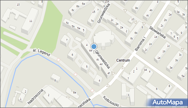 Goleniów, Grunwaldzka, 4b, mapa Goleniów