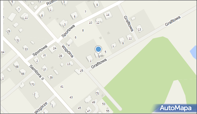 Gołubie, Grafitowa, 3, mapa Gołubie