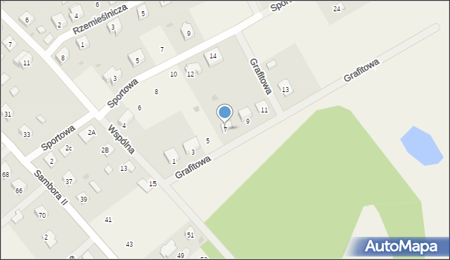 Gołubie, Grafitowa, 7, mapa Gołubie
