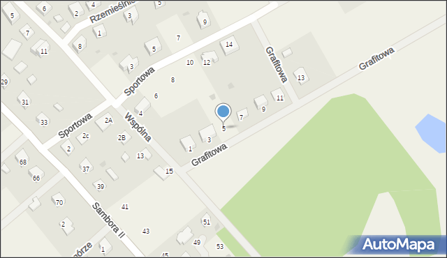 Gołubie, Grafitowa, 5, mapa Gołubie