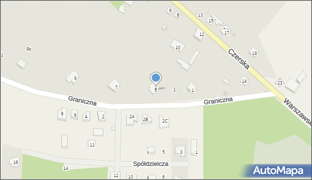 Góra Kalwaria, Graniczna, 5, mapa Góra Kalwaria