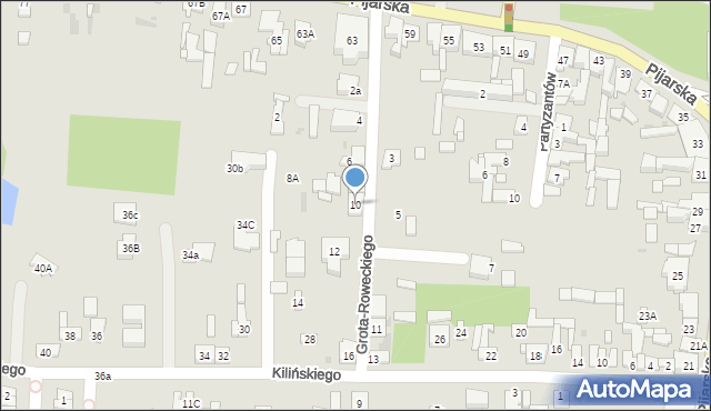 Góra Kalwaria, Grota-Roweckiego Stefana, gen., 10, mapa Góra Kalwaria