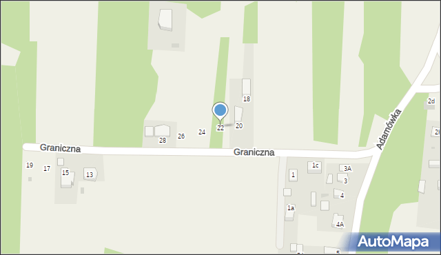 Góra Puławska, Graniczna, 22, mapa Góra Puławska