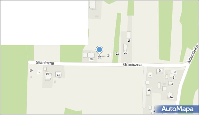 Góra Puławska, Graniczna, 26, mapa Góra Puławska