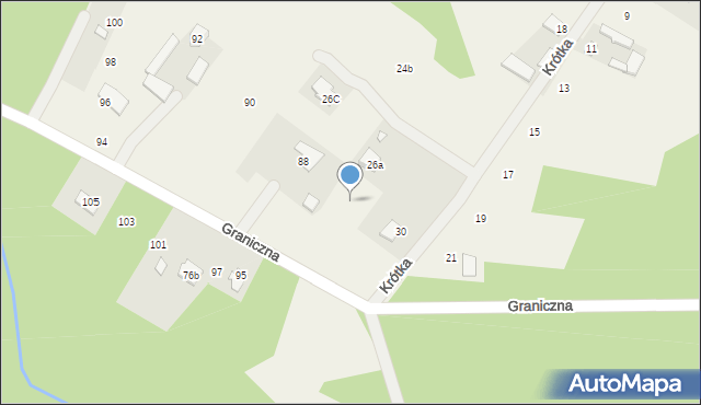 Górki, Graniczna, 86, mapa Górki