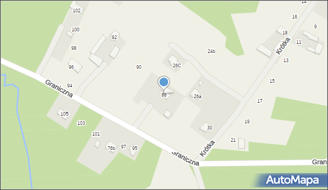 Górki, Graniczna, 88, mapa Górki