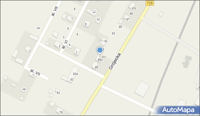 Górki-Izabelin, Grójecka, 87, mapa Górki-Izabelin