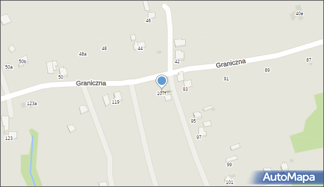 Gorlice, Graniczna, 107f, mapa Gorlic