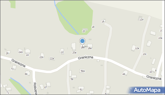 Gorlice, Graniczna, 18b, mapa Gorlic