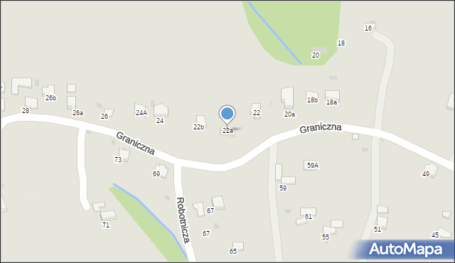 Gorlice, Graniczna, 22a, mapa Gorlic