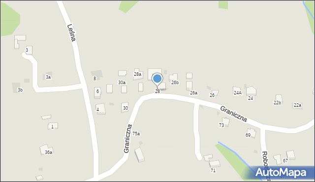 Gorlice, Graniczna, 28, mapa Gorlic