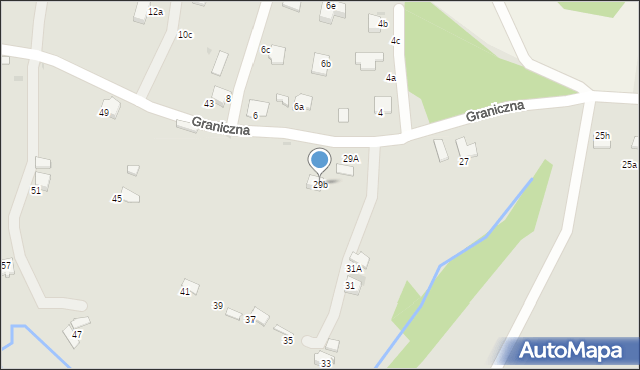 Gorlice, Graniczna, 29b, mapa Gorlic