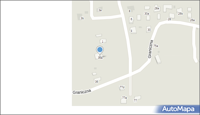 Gorlice, Graniczna, 36a, mapa Gorlic