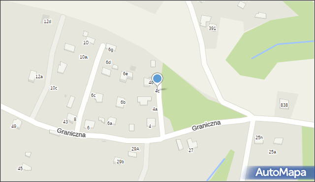 Gorlice, Graniczna, 4c, mapa Gorlic