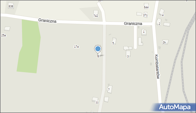 Gorlice, Graniczna, 9, mapa Gorlic