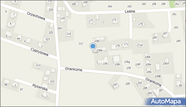Górna Wieś, Graniczna, 110, mapa Górna Wieś