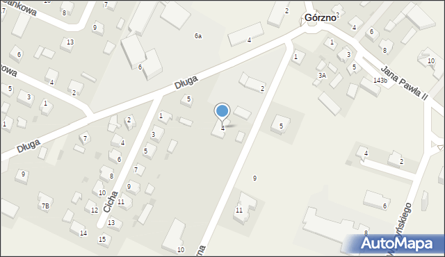 Górzno, Graniczna, 4, mapa Górzno