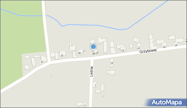Gorzów Śląski, Grzybowa, 26, mapa Gorzów Śląski