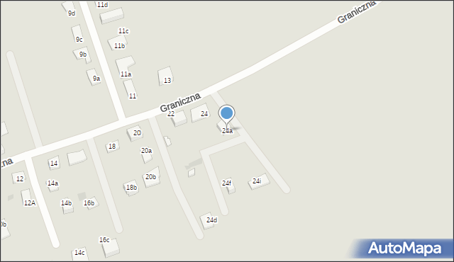 Gorzów Wielkopolski, Graniczna, 24a, mapa Gorzów Wielkopolski