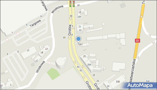 Gorzów Wielkopolski, Grobla, 24, mapa Gorzów Wielkopolski