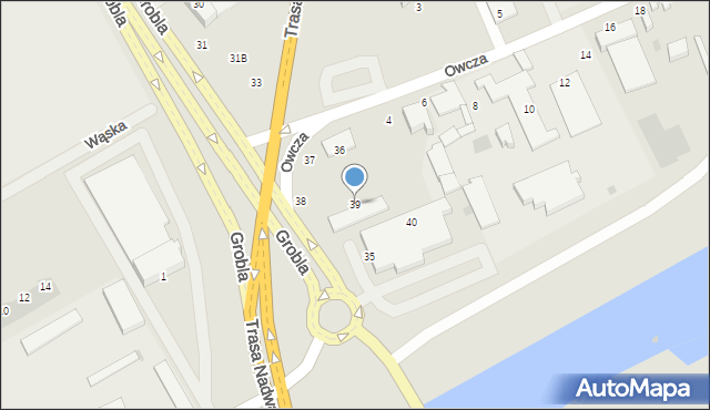 Gorzów Wielkopolski, Grobla, 39, mapa Gorzów Wielkopolski