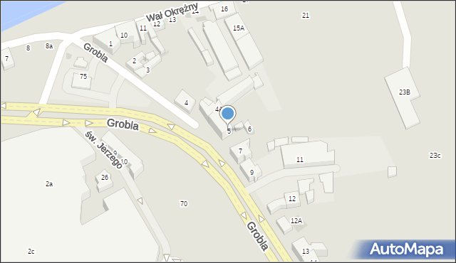 Gorzów Wielkopolski, Grobla, 5, mapa Gorzów Wielkopolski