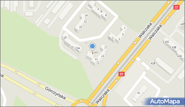 Gorzów Wielkopolski, Grota-Roweckiego Stefana, gen., 9, mapa Gorzów Wielkopolski