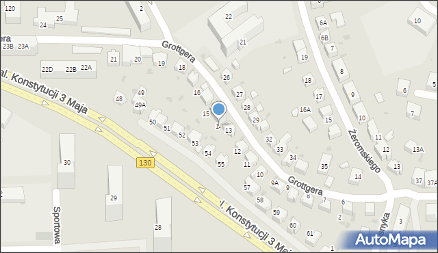 Gorzów Wielkopolski, Grottgera Artura, 14, mapa Gorzów Wielkopolski