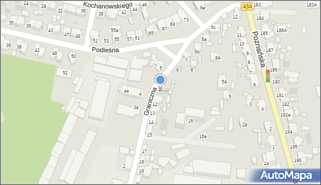 Gostyń, Graniczna, 11, mapa Gostyń