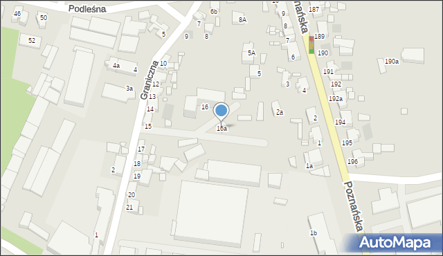 Gostyń, Graniczna, 16a, mapa Gostyń