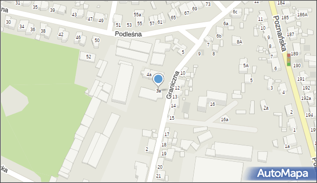 Gostyń, Graniczna, 3a, mapa Gostyń