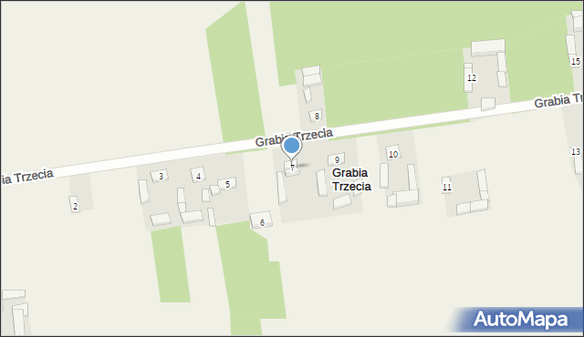 Grabia Trzecia, Grabia Trzecia, 7, mapa Grabia Trzecia
